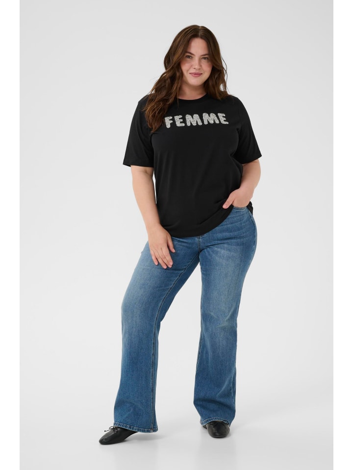 

Футболка KCariana свободного кроя, цвет: черный, глубокий KAFFE curve