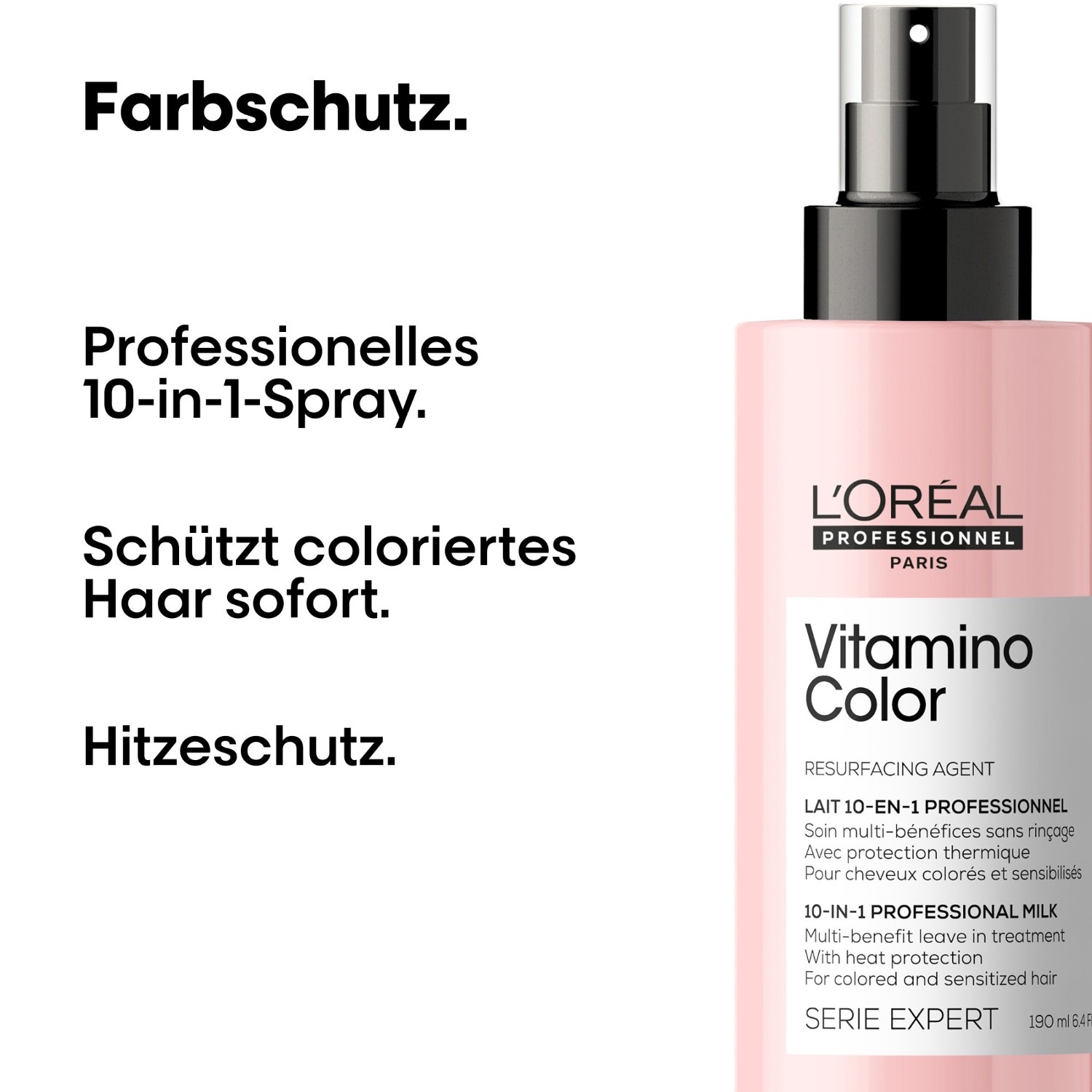 Маска для волос serie expert vitamino color 10-in-1 professional milk L Oreal Professionnel Paris, объем 190 мл — фото 2