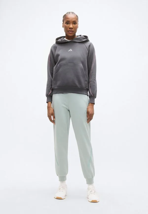 Толстовка стадиона Adidas Sportswear, Grey Six/Tropic Bloom/Grey — фото 2