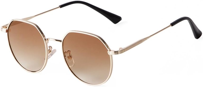 

Металлические коричневые солнцезащитные очки для мужчин и женщин, винтажные солнцезащитные очки с градиентными линзами, круглые солнцезащитные очки для мужчин и женщин VFDHN, C5