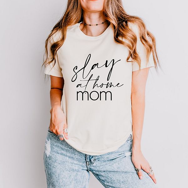 

Футболка с коротким рукавом Slay at home mom Simply Sage Market, Cream, Зеленый, Футболка с коротким рукавом Slay at home mom Simply Sage Market, Cream
