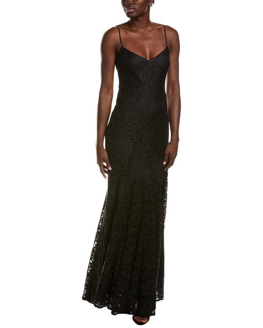 

Платье макси из кружева ML Monique Lhuillier Melina, черный
