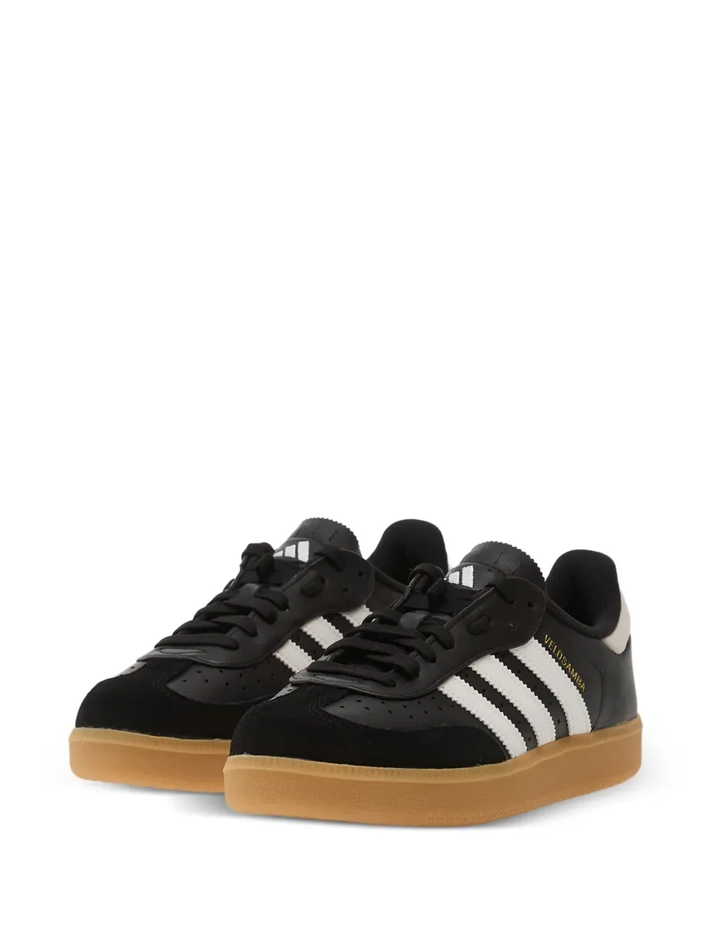 Кожаные кроссовки Velosamba с полосками Adidas, черный — фото 2