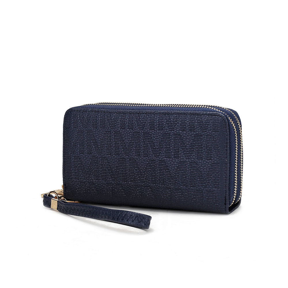 

Кошелек-кошелек Lisbette Wristlet Handbag M Signature MKF Collection By Mia K., темно-синий