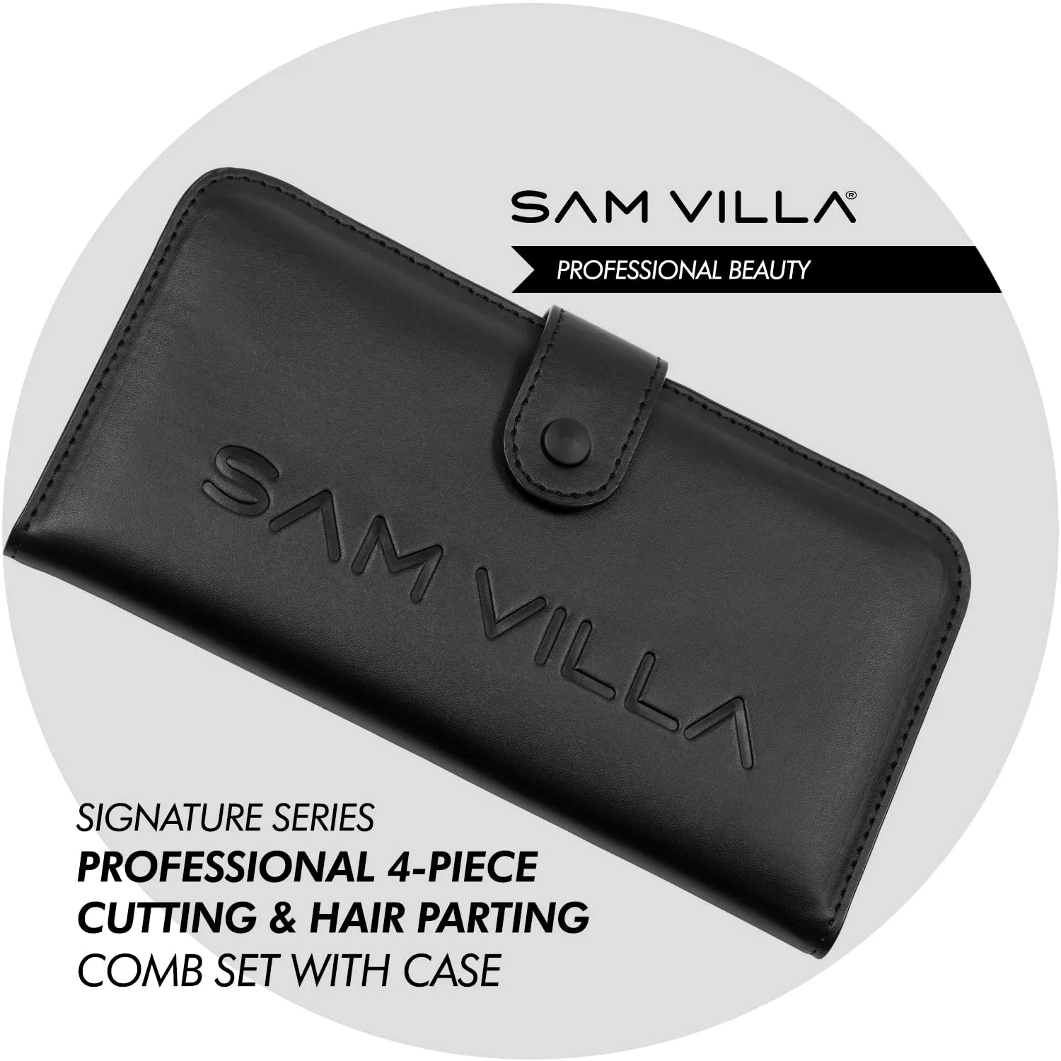 Набор из 4 профессиональных расчесок для волос Sam Villa Artist Series с ручкой и разделителем прядей., Assorted — фото 4