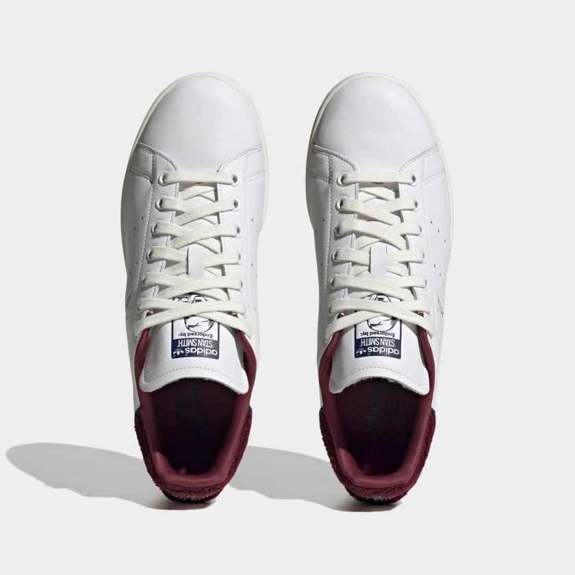 Мужские кроссовки Adidas низкие, слоновая кость/белый/красный — фото 4