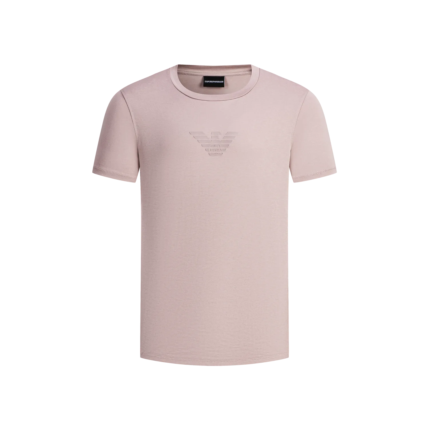 EMPORIO ARMANI Футболка мужская dusty pink crew neck тонкая straight fit