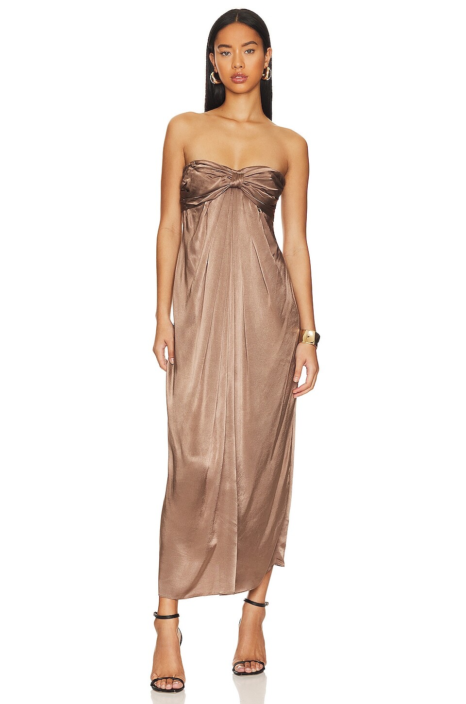 

Платье миди Shona Joy Milo Strapless Knot, цвет Cacao
