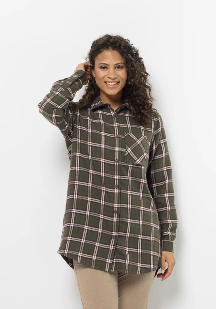 

Фланелевая блузка Jack Wolfskin "MORGENLUFT SHIRT W", цвет Island-Moss-41