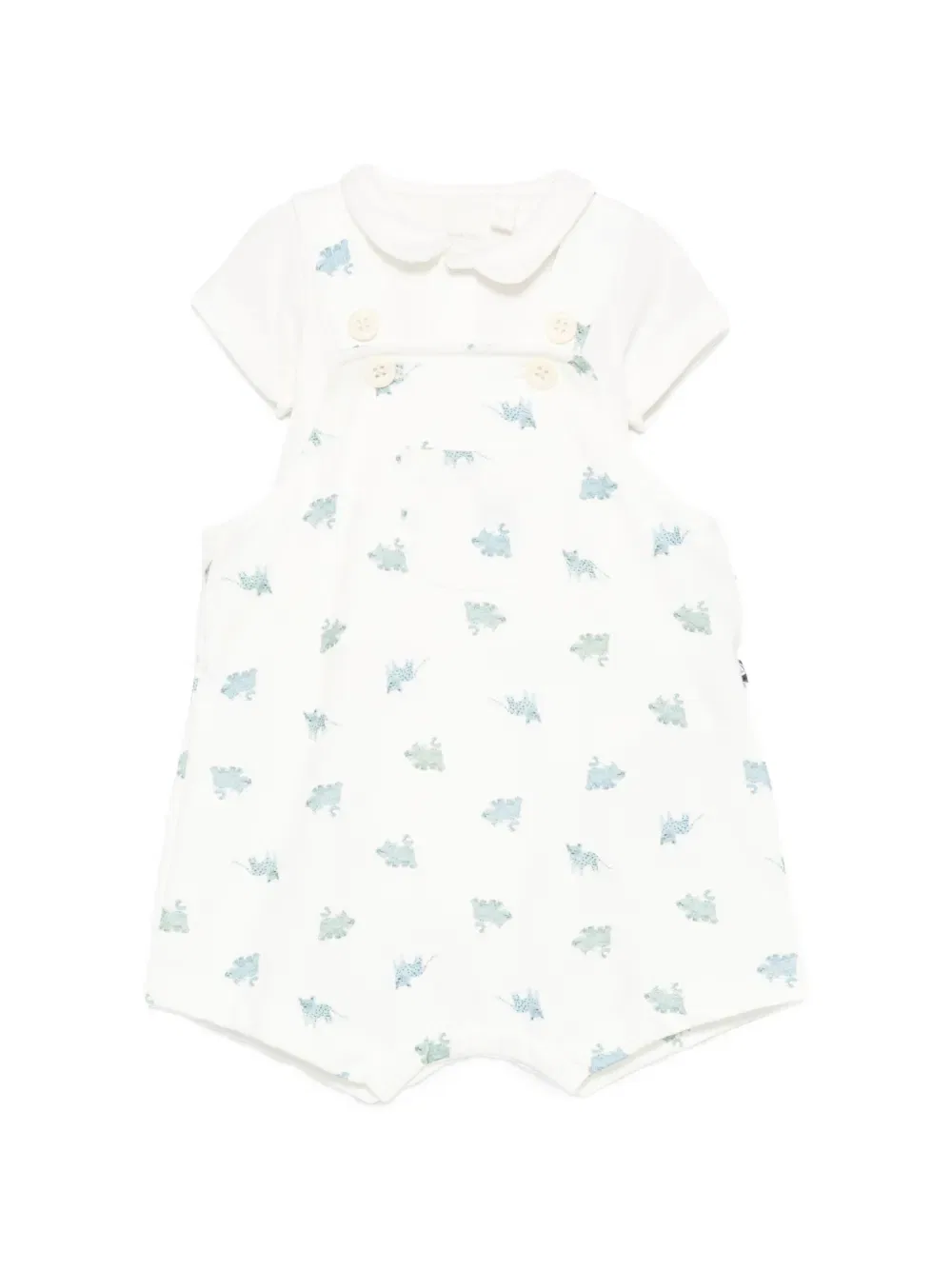 Комбинезон с воротником Питера Пэна Petit Bateau, белый