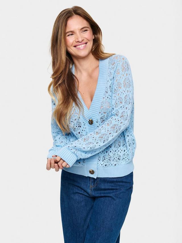 

Кружевной вязаный кардиган juna Saint Tropez, цвет Airy Blue