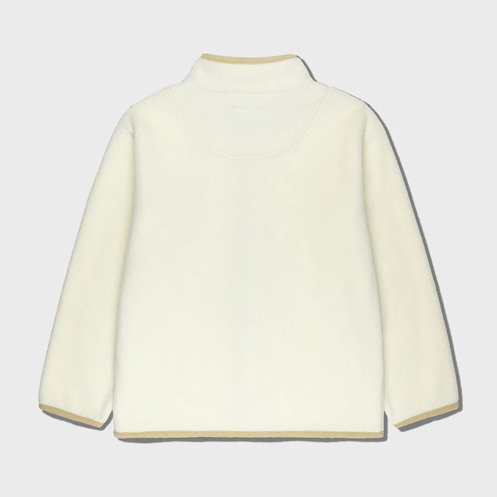 Детская лёгкая флисовая куртка Marithé Kids Classic Logo цвета айвори — фото 3