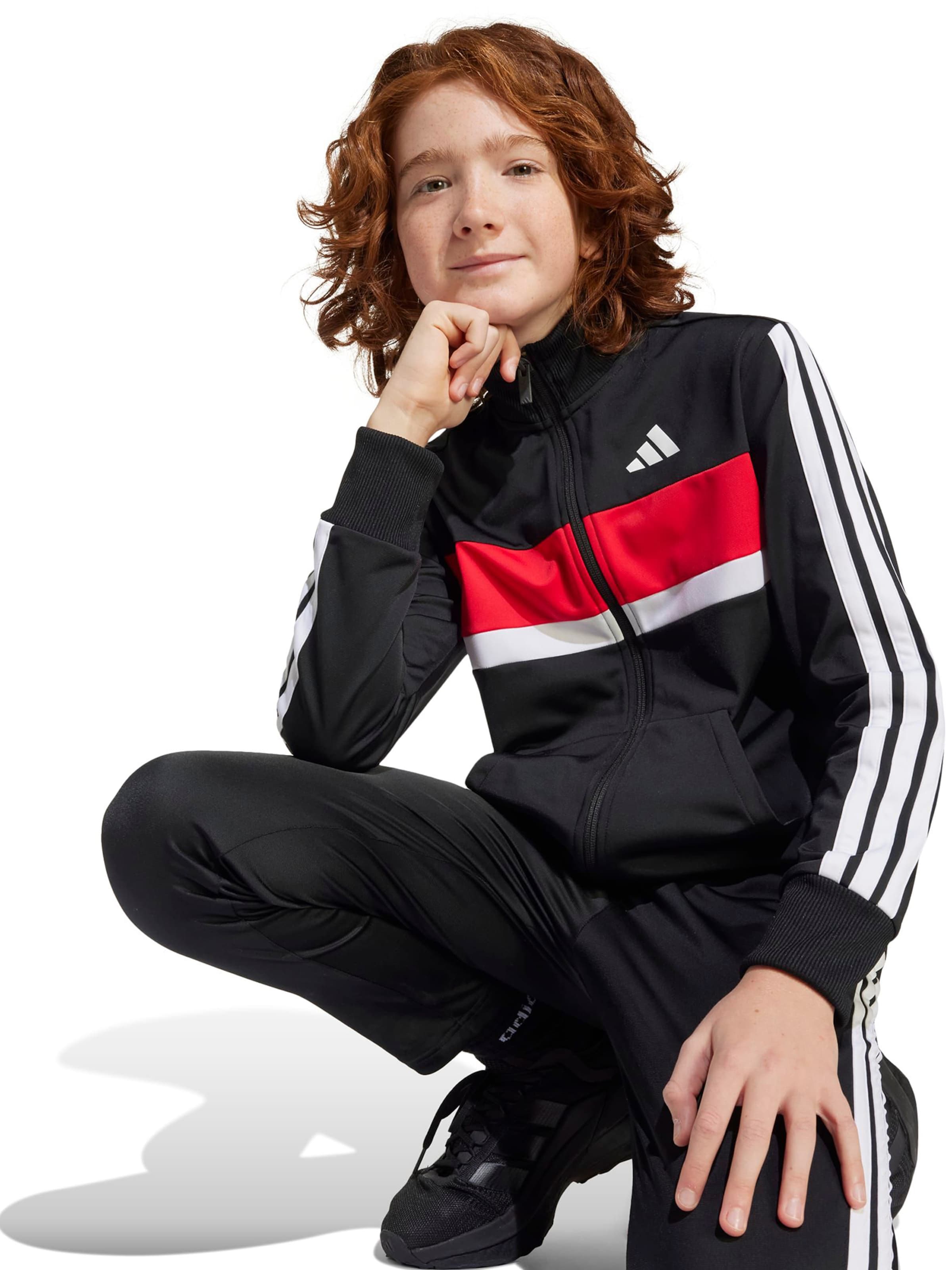 Adidas Sportswear Спортивный костюм 'Seasonal Essentials Tiberio' в черном цвете — фото 2
