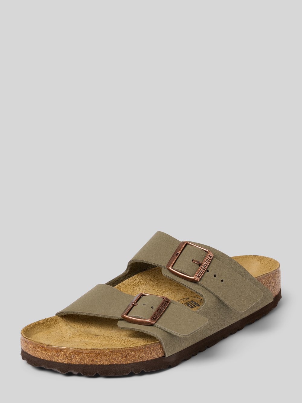 

Слайды с застежкой-пряжкой модель «Аризона» Birkenstock, светло-серый