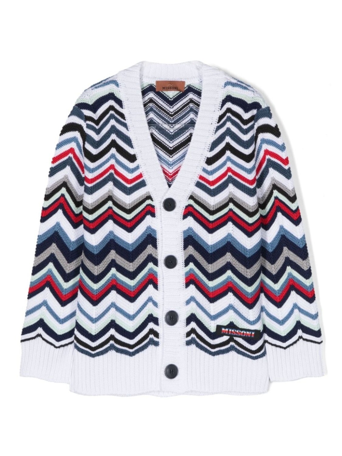 

Missoni Kids кардиган с узором зигзаг, синий