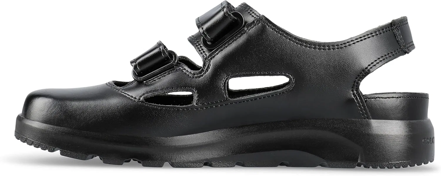 Сандалии унисекс SIKA Optimax Unisex, rutschfeste Sicherheitssandale mit doppeltem Klettverschluss, stosdämpfender PU-Sohle, Permair-Leder, leichte Profi-Sandale für die Medizin- & Lebensmittelindustrie, Black — фото 3