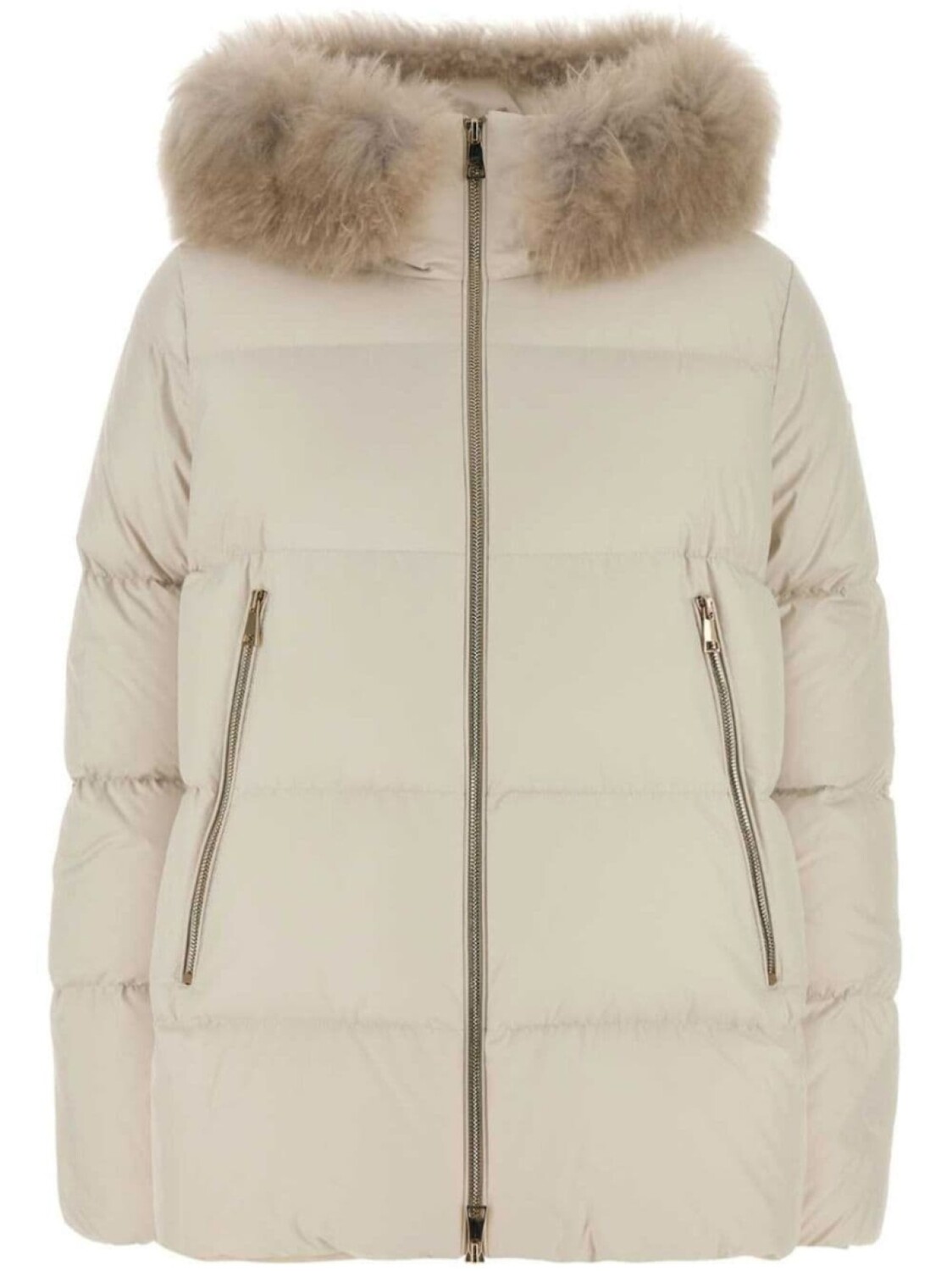 

Moncler стеганое пальто из овчины, серый