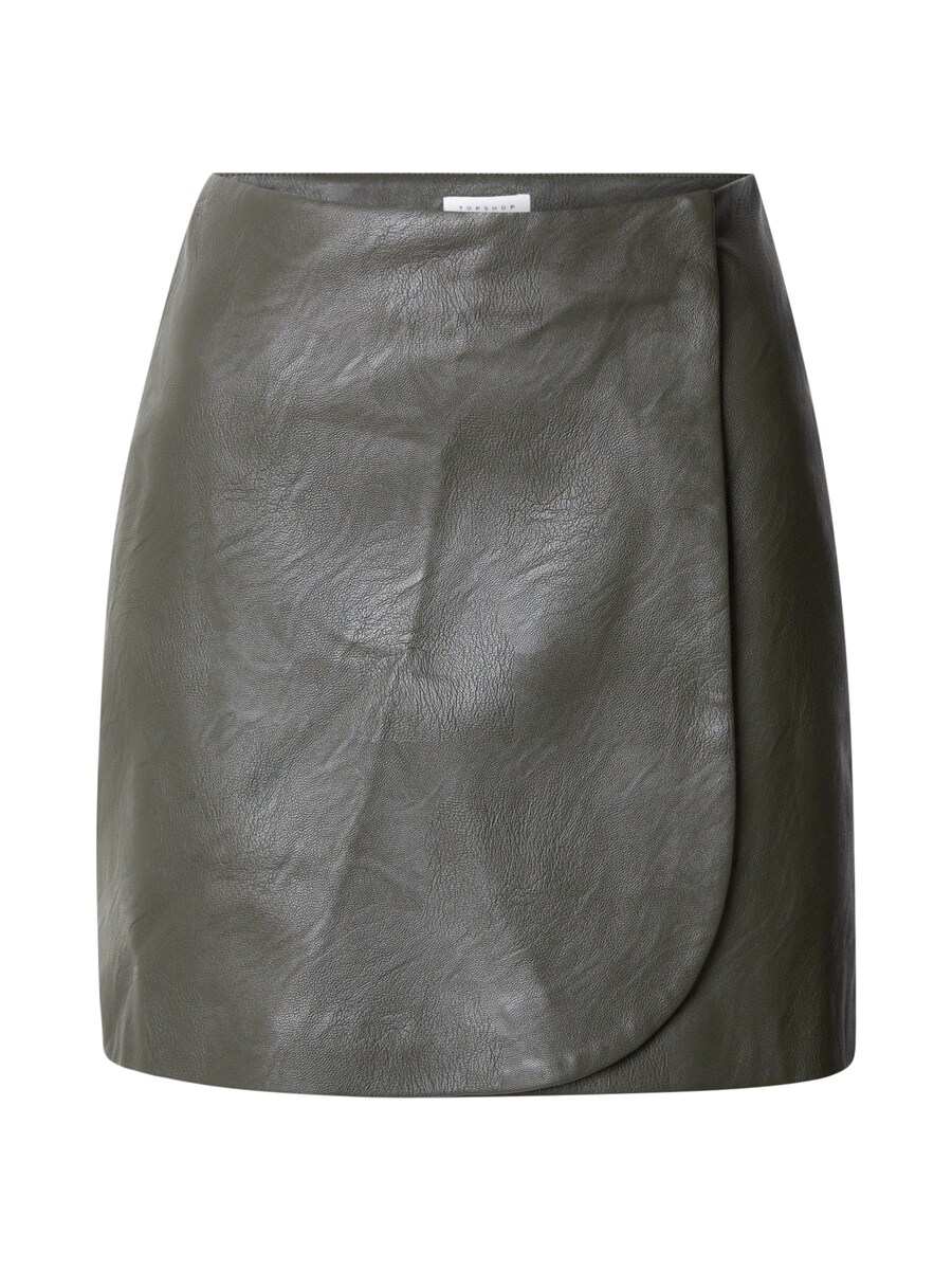 

Кожаная юбка TOPSHOP, Dark green