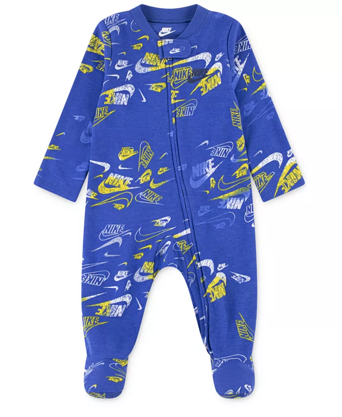 

Детский комбинезон с принтом и закрытыми ножками для девочек или мальчиков Nike, синий