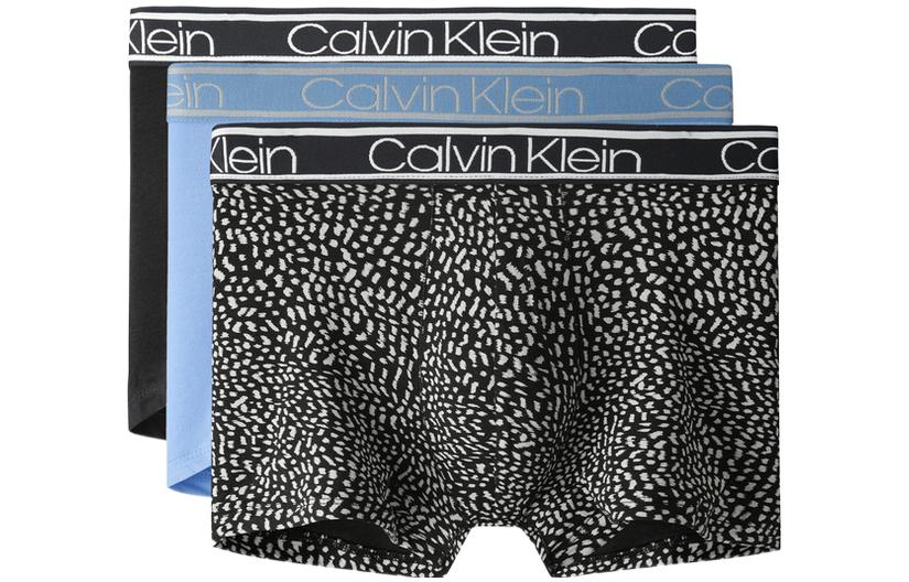 

Мужские боксеры Calvin Klein, 3 Pack (Black+Black with White Spot+Sky Blue)