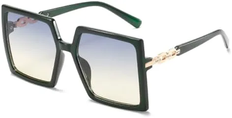 

Модные квадратные солнцезащитные очки для женщин и мужчин с градиентными линзами, оправой из сплава с бриллиантовой отделкой, в милом женском стиле MTZJH, C3