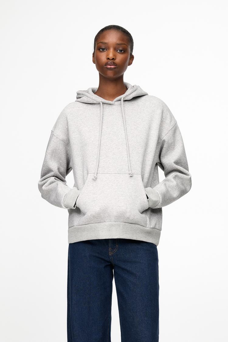 

Базовая толстовка с капюшоном Pull And Bear, серый