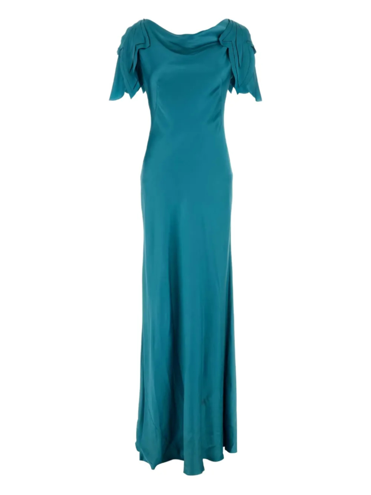 

Платье атласное Alberta Ferretti, синий