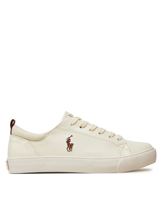 

Кроссовки из ткани Polo Ralph Lauren, экрю