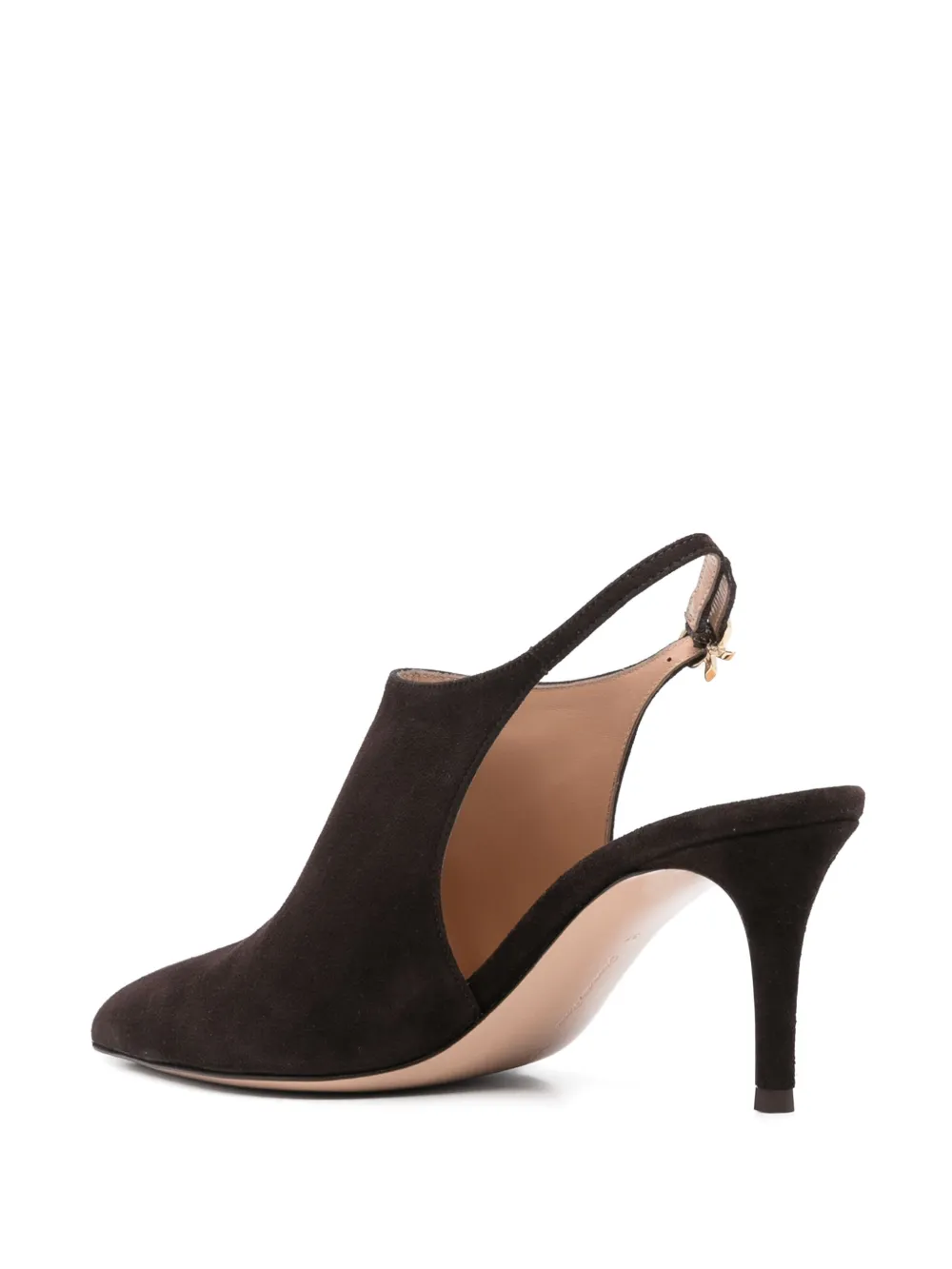 75-миллиметровые кожаные туфли Gianvito Rossi, коричневый — фото 3