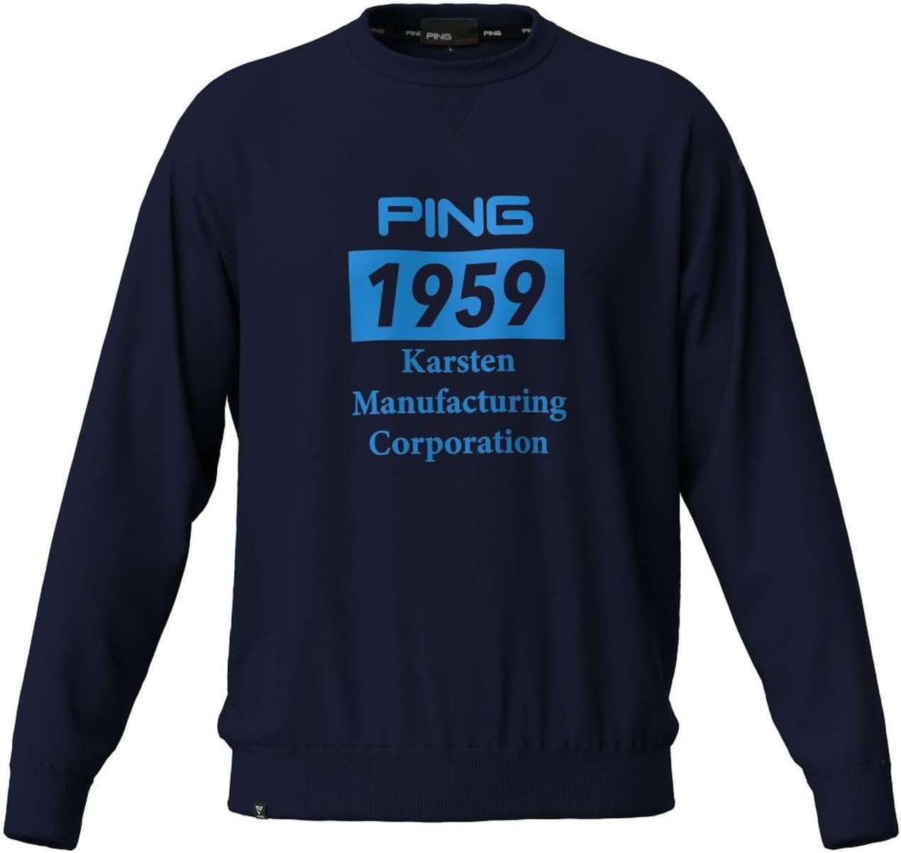 

Мужская толстовка с круглым вырезом (влагоотводящая, быстросохнущая, с защитой от УФ-излучения) / для гольфа / 621-4262901 Ping Apparel, темно-синий