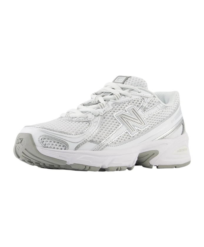 Белые повседневные кроссовки для детей New Balance, серый — фото 4