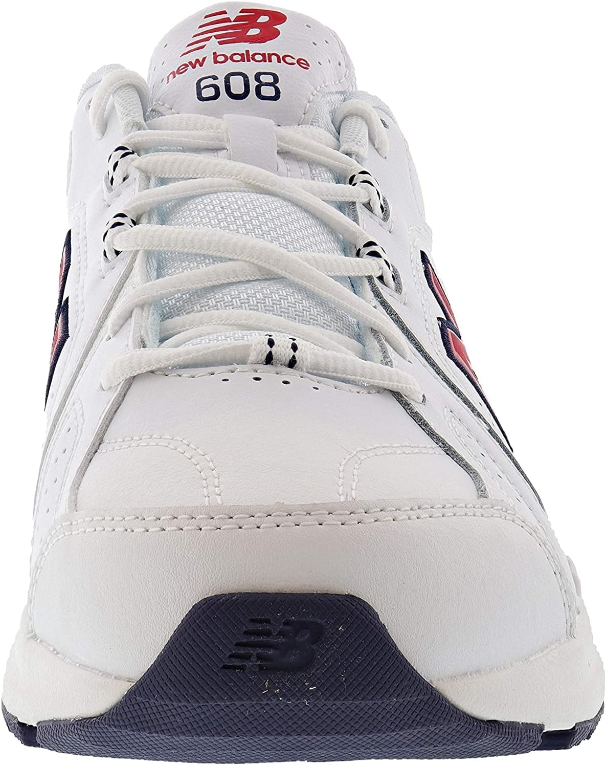 Мужские кроссовки New Balance 608 V5 для повседневной носки и тренировок, белый/красный — фото 3