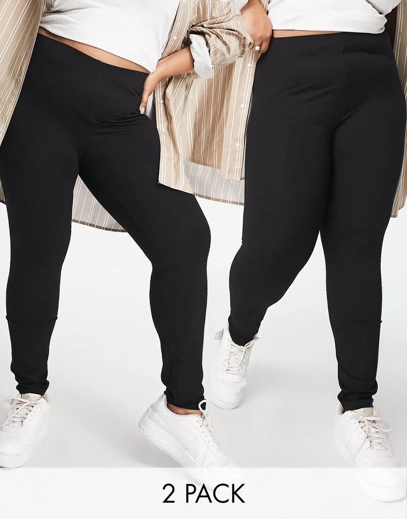 

Комплект черных леггинсов из двух частей ASOS DESIGN Curve