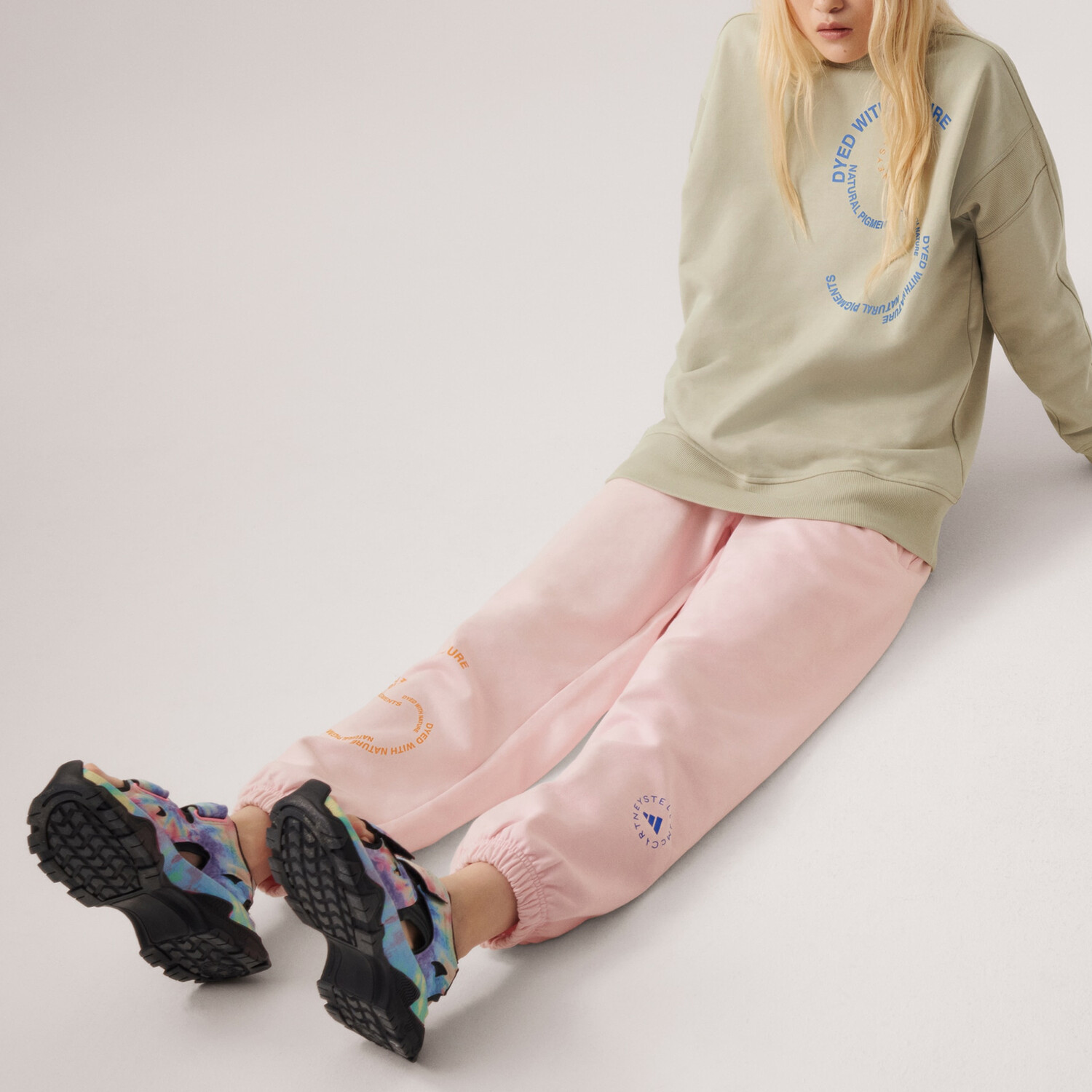 Спортивные штаны Stella Mccartney X Knit унисекс розового цвета Adidas, розовый — фото 3