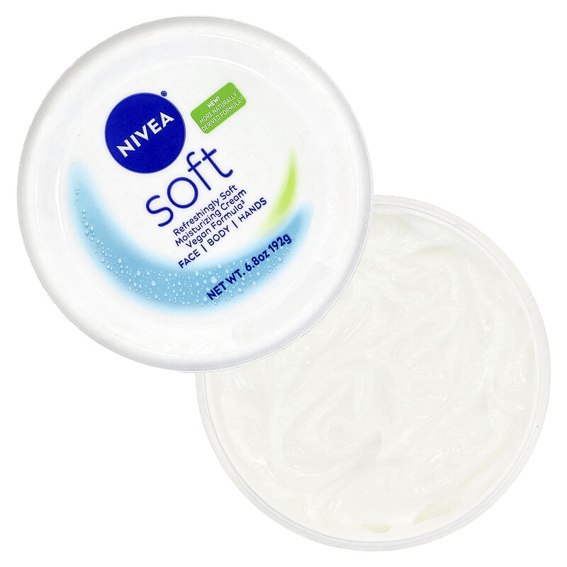 Nivea, Мягкий, освежающий мягкий увлажняющий крем, 192 г (6,8 унции) — фото 4