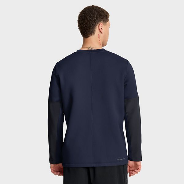 Мужская футболка с длинным рукавом dri-fit navy auburn tigers 2025 sideline coach Nike — фото 3