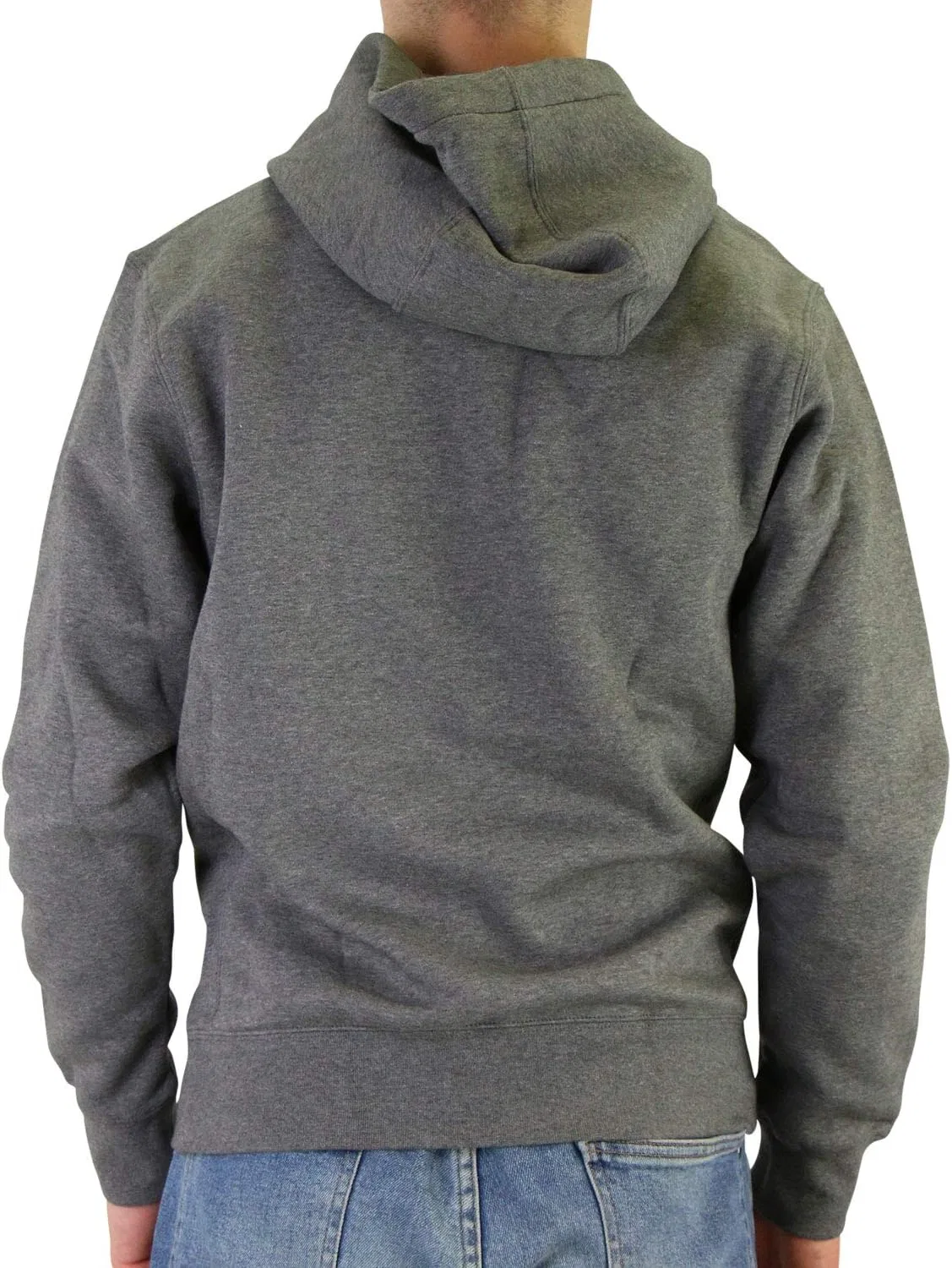 Флисовая худи Nike, Charcoal Heather/Anthracite/White — фото 3