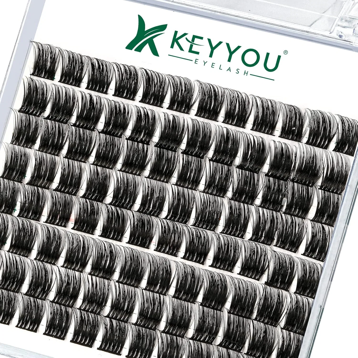Пучки накладных ресниц KEYYOU «Y12-D-12» C-изгиб, 10 мм, 96 шт. Keyyou, Y12