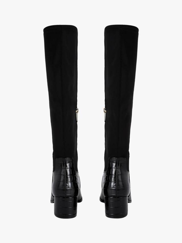 Ботинки Callie до колена с эффектом крокодиловой кожи Carvela, Black — фото 4