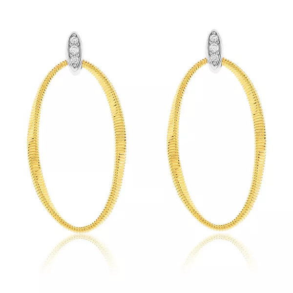 

Серьги-Подвески Suzy Levian Golden Helix из стерлингового серебра с кубическим цирконием Suzy Levian New York, golden