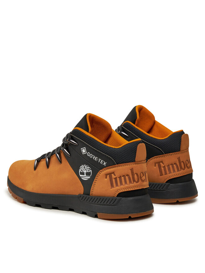 Мужские ботинки Timberland двухцветные с логотипом, бежевый/черный — фото 3