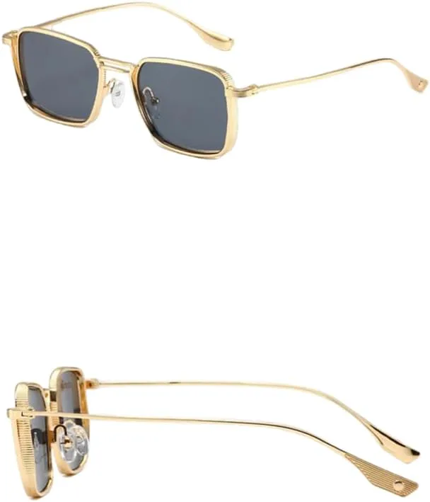 

Винтажные мужские солнцезащитные очки в металлической оправе в стиле панк, защита от УФ-излучения UV400, женские модные очки темно-зеленого цвета VRTRFFTR, Gun Grey