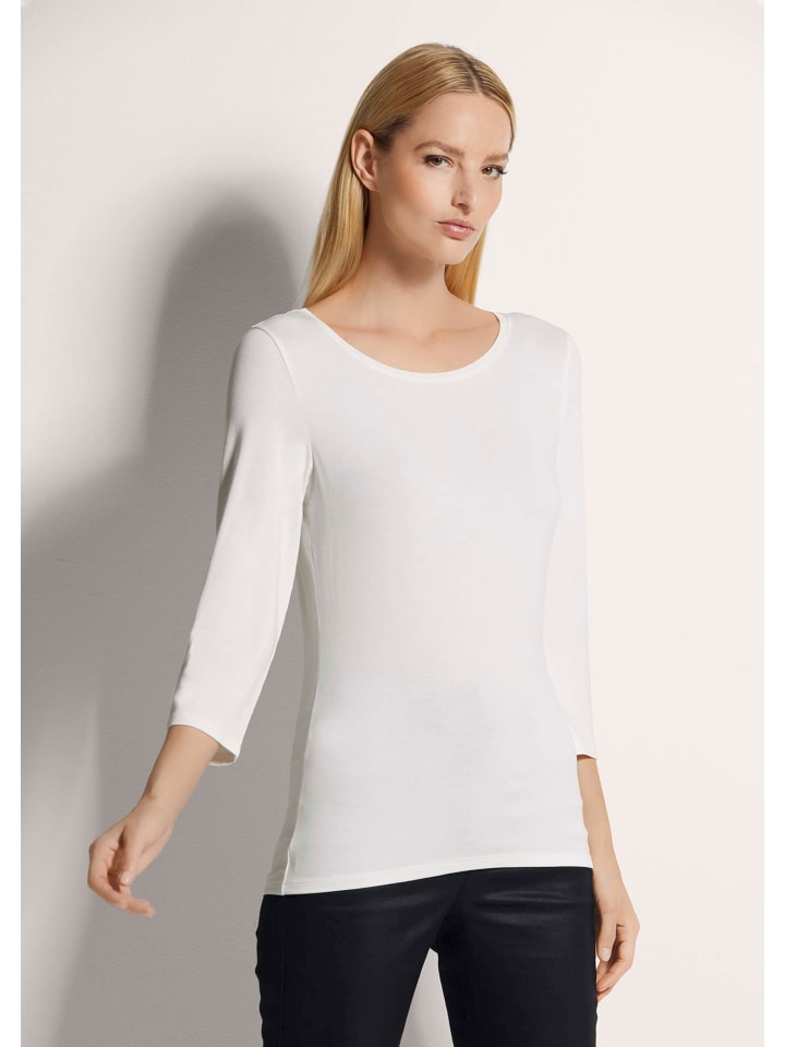 

MADELEINE Женская вискозная блузка с короткими рукавами, кремового цвета