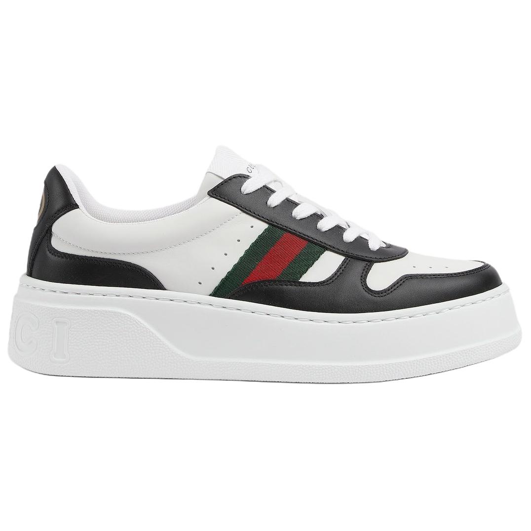 GUCCI Женские низкие скейтерские кроссовки 5 см black — фото 3
