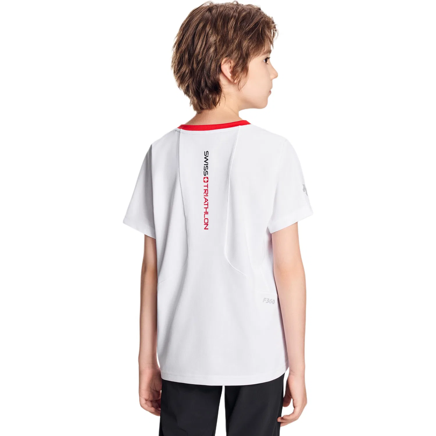 Футболка детская Quick Dry RUNNING Kids' DESCENTE, WT-Bright White Tpg — фото 3
