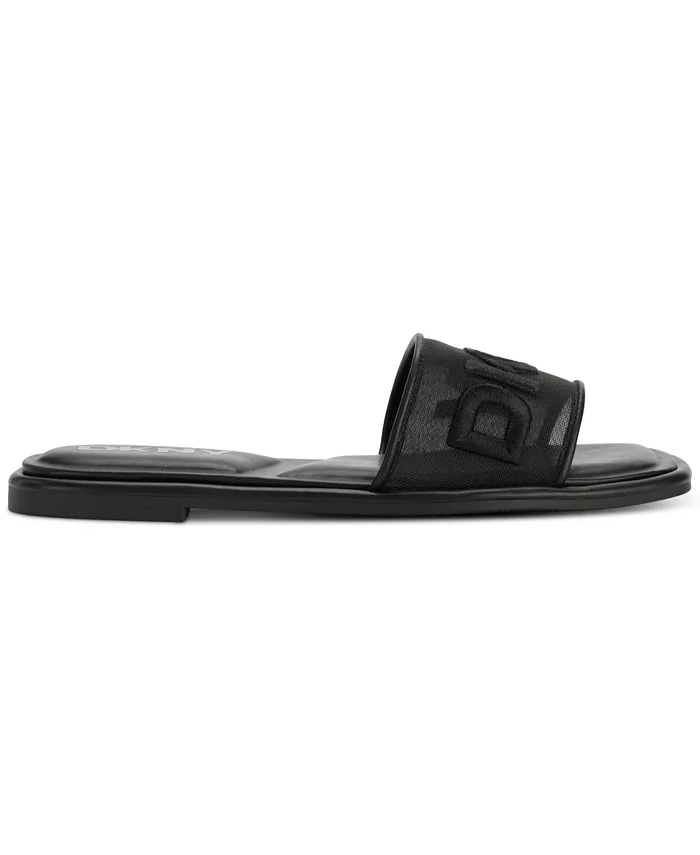 Женские сандалии Badin Slide на плоской подошве DKNY, черный — фото 2