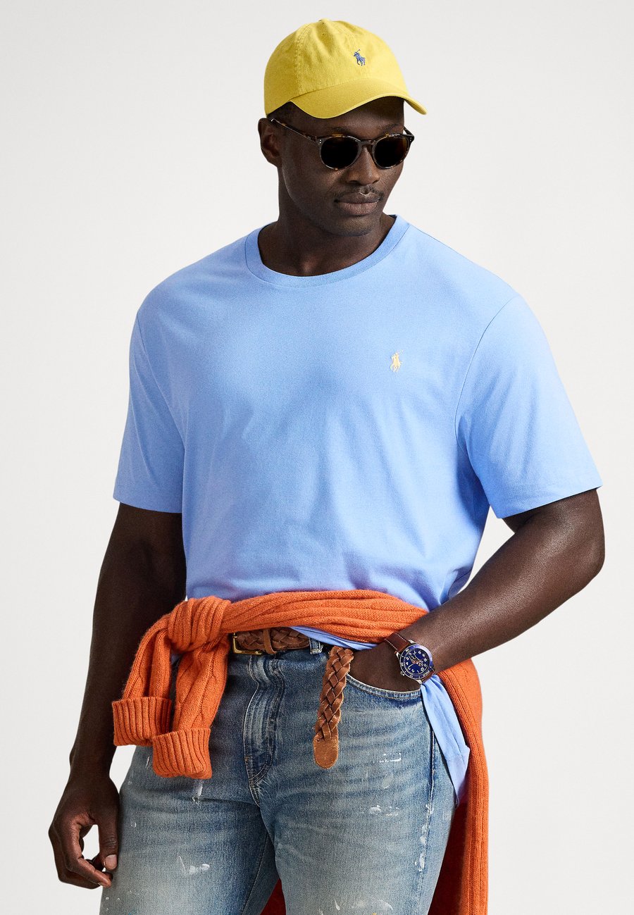 

Футболка Polo Ralph Lauren Big & Tall JERSEY CREWNECK T-SHIRT, Bristol Blue/Red, Красный, Футболка Polo Ralph Lauren Big & Tall JERSEY CREWNECK T-SHIRT, Bristol Blue/Red