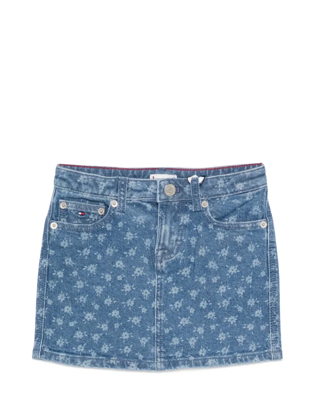 Юбка с цветочным принтом Tommy Hilfiger Junior, синий