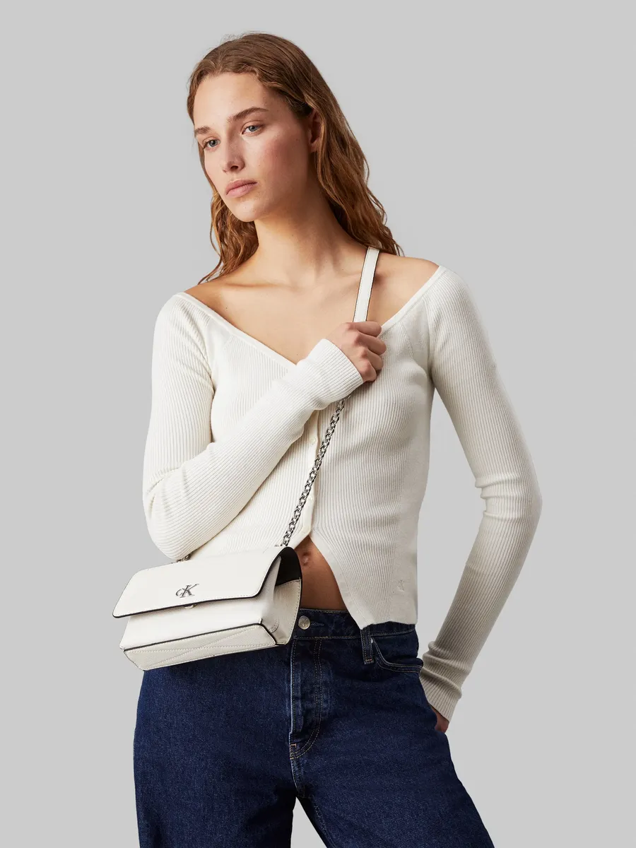 

Сумка через плечо Calvin Klein Jeans "MINIMAL MONOGRAM EW FLAP21", женская сумка через плечо женская сумка, белый