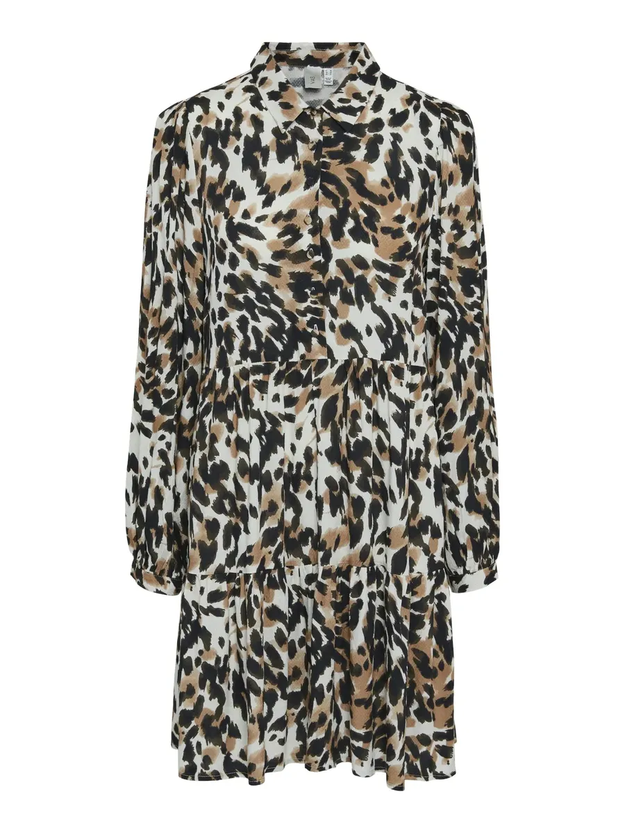 

Платье-рубашка Y.A.S "YASALIRA LS SHIRT DRESS S. NOOS", с воланом, черный